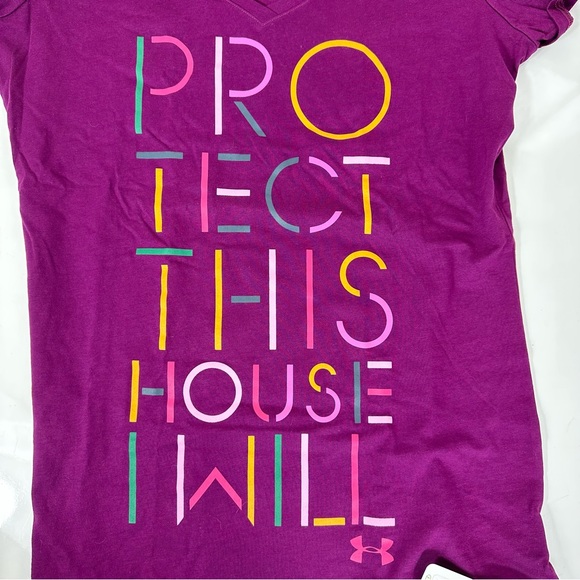 UNDER ARMOUR top HEATGEAR performance cotton shirt new purple semi fitted M - Picture 6 of 7